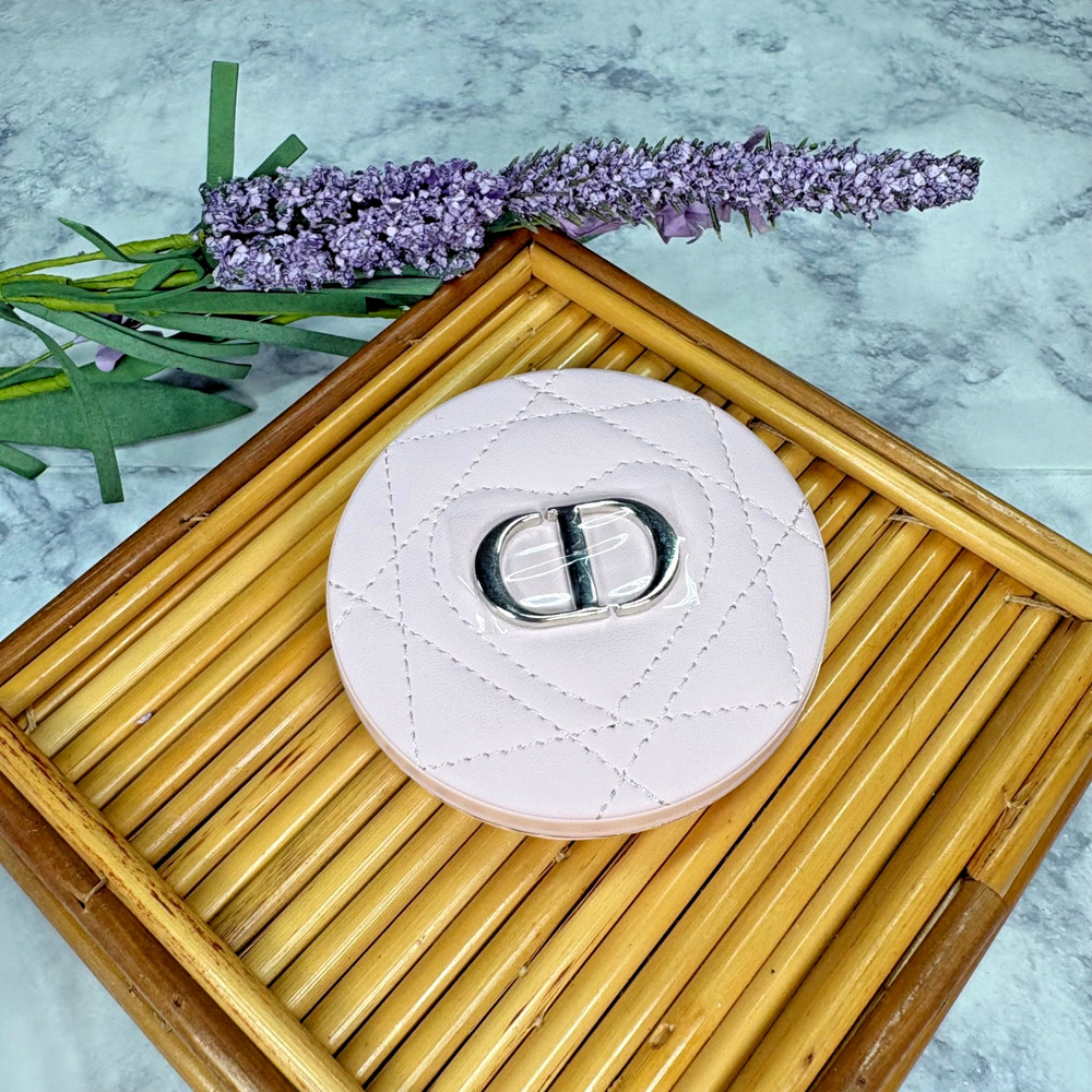 Puffy Christian Dior Compact Flip Mirror in Box Pink CD Heart Gift for Purse
